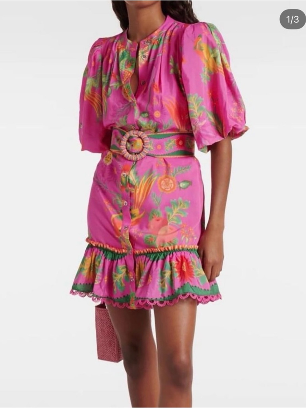 NWT Farm Rio Floral Ruffle Mini Dress Size XXS